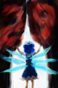 Rating: Safe Score: 0 Tags: blue_hair bow cirno curtains dress madskillz_thread_oppic short_hair wings User: (automatic)lol.me