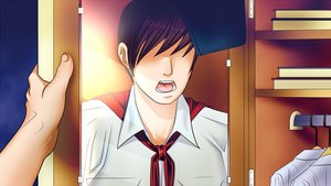 Rating: Safe Score: 0 Tags: 1boy brown_hair eroge faceless game_cg highres mirror open_mouth pioneer pioneer_uniform semyon_(character) shirt short_hair surprised User: (automatic)Anonymous