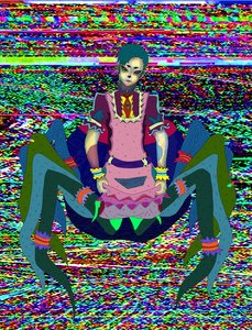 Rating: Safe Score: 0 Tags: acid_colors apron bizarre black_sclera dress green_hair has_child_posts monster_boy short_hair spider spider_boy User: (automatic)Anonymous