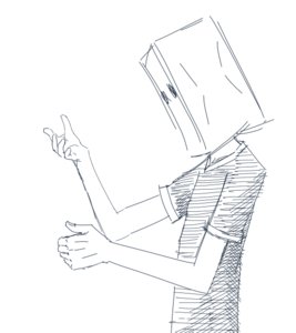 Rating: Safe Score: 0 Tags: anonymous bag_on_head monochrome sketch User: (automatic)Anonymous