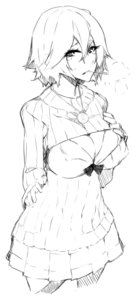 Rating: Safe Score: 0 Tags: bra breasts monochrome mouth_hold open-chest_sweater oxykoma_(artist) rosario+vampire shirayuki_mizore short_hair simple_background sketch skirt User: (automatic)Anonymous