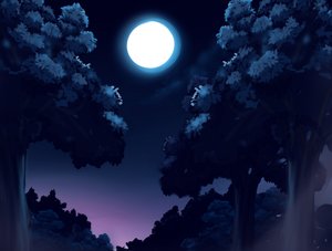 Rating: Safe Score: 0 Tags: blue full_moon landscape moon nature night no_humans outdoors sky tree User: (automatic)nanodesu