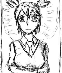 Rating: Safe Score: 0 Tags: monochrome sketch twintails unyl-chan User: (automatic)nanodesu