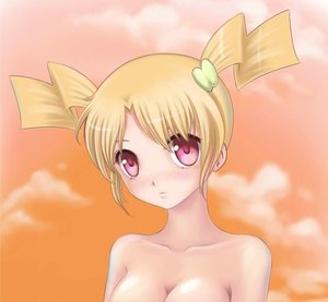 Rating: Safe Score: 0 Tags: bare_shoulders breasts cloud dvach-tan orange_hair red_eyes sky /tan/ twintails User: (automatic)nanodesu
