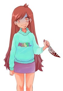 Rating: Safe Score: 0 Tags: blood brown_hair gravity_falls knife long_hair mabel_pines skirt sweater weapon yandere User: (automatic)Anonymous