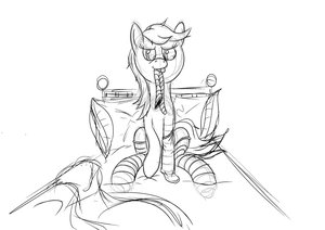 Rating: Safe Score: 0 Tags: animal bed /bro/ iipony mascot monochrome mouth_hold my_little_pony no_humans pony ponyfication sitting sketch striped wakaba_colors User: (automatic)Anonymous