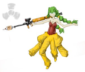 Rating: Safe Score: 0 Tags: bomb-chan braid bunnysuit glasses green_hair long_hair simple_background twin_braids weapon User: (automatic)nanodesu