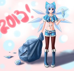 Rating: Safe Score: 0 Tags: alternate_costume belt bikini_top blue_eyes blue_hair boots bow capelet cirno frozen_frog hater_(artist) midriff navel new_year pantyhose sack short_hair shorts touhou wings User: (automatic)nanodesu