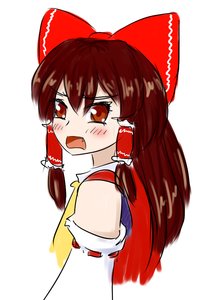 Rating: Safe Score: 0 Tags: blush bow brown_hair detached_sleeves embarrassed hair_tubes hakurei_reimu long_hair miko open_mouth red_eyes sketch /to/ touhou tsundere User: (automatic)nanodesu