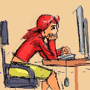 Rating: Safe Score: 0 Tags: chair co2_(artist) co_(artist) computer monitor mouse oekaki red_hair sitting sketch skirt table /tan/ twintails ussr-tan User: (automatic)nanodesu