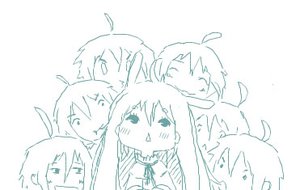 Rating: Safe Score: 0 Tags: ahoge animal_ears bunny_ears character_request chibi lowres monochrome multiple_persona short_hair sketch tagme User: (automatic)nanodesu