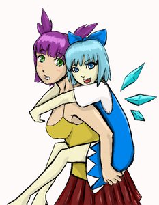 Rating: Safe Score: 0 Tags: alternate_costume blue_eyes blue_hair blush bow cirno green_eyes has_child_posts icicle open_mouth short_hair sitting twintails unyl-chan User: (automatic)Willyfox