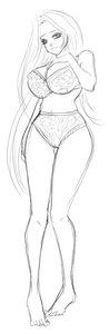 Rating: Safe Score: 0 Tags: bra breasts long_hair monochrome panties simple_background sketch underwear User: (automatic)nanodesu