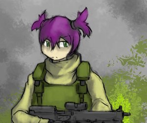 Rating: Safe Score: 0 Tags: alternate_costume armor automatic_firearm green_eyes gun military purple_hair tree twintails unyl-chan User: (automatic)timewaitsfornoone