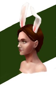 Rating: Safe Score: 0 Tags: animal_ears bare_shoulders brown_hair bunny_ears green_eyes realistic short_hair User: (automatic)Anonymous