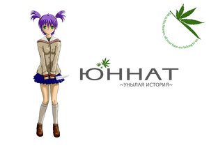 Rating: Safe Score: 0 Tags: blue_hair clannad fake_commercial green_eyes hemp knife neon_genesis_evangelion n.e.r.v. parody school_uniform simple_background skirt smile socks twintails unyl-chan User: (automatic)Willyfox