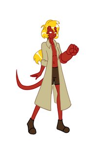 Rating: Safe Score: 0 Tags: alternate_costume blonde_hair coat cosplay crossover excavator-chan green_eyes hellboy long_hair paper_doll red_skin simple_background tail User: (automatic)nanodesu