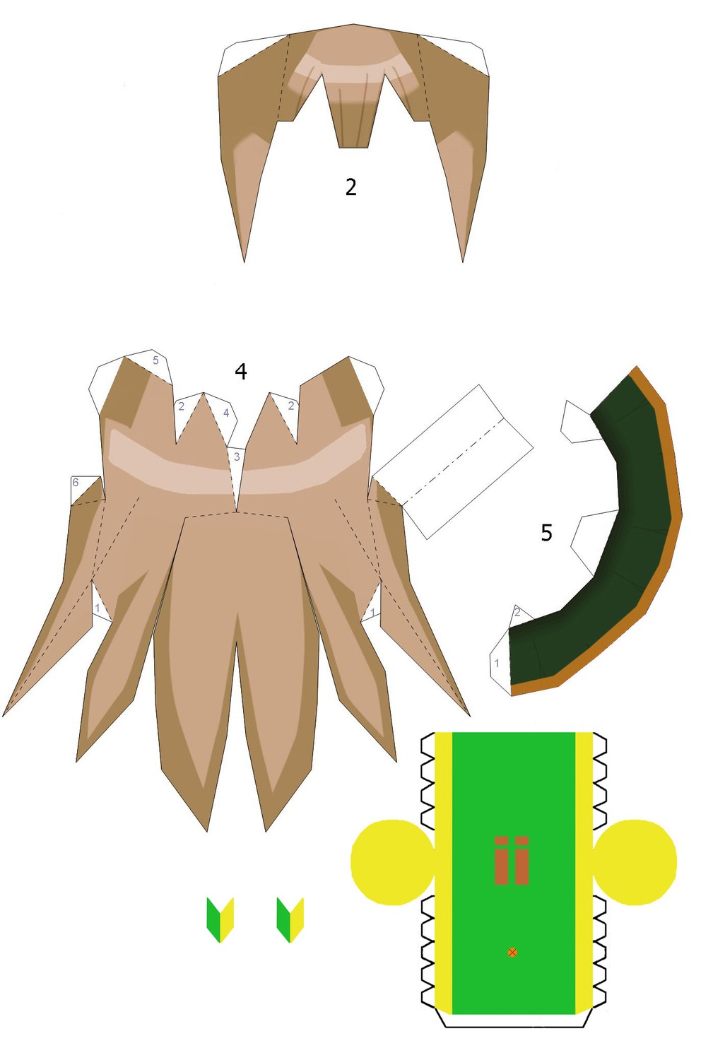 banhammer-tan highres papercraft paper_cut-out wakaba_colors