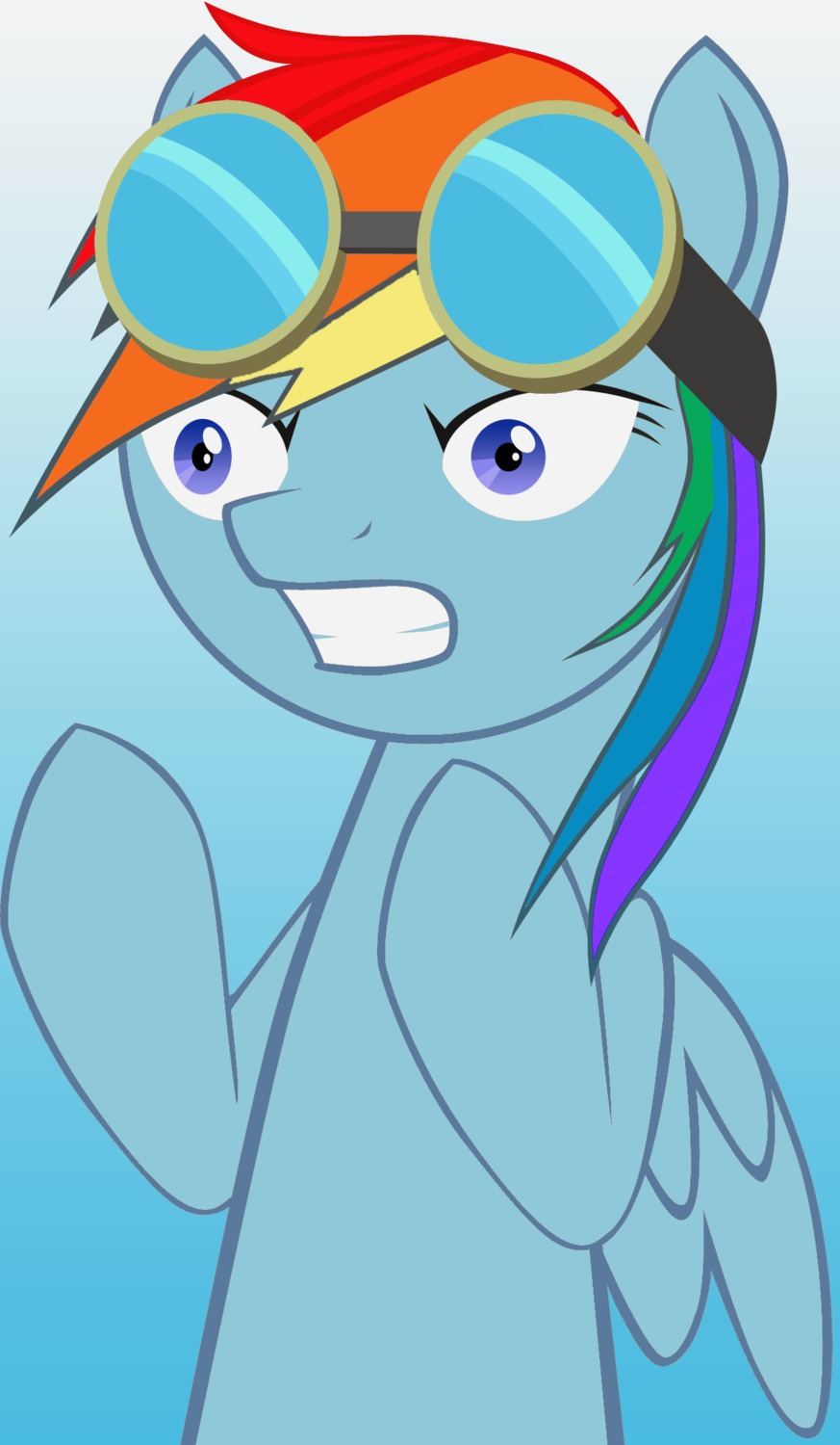 animal /bro/ goggles highres multicolored_hair my_little_pony no_humans pegasus pony rainbow_dash vector wings