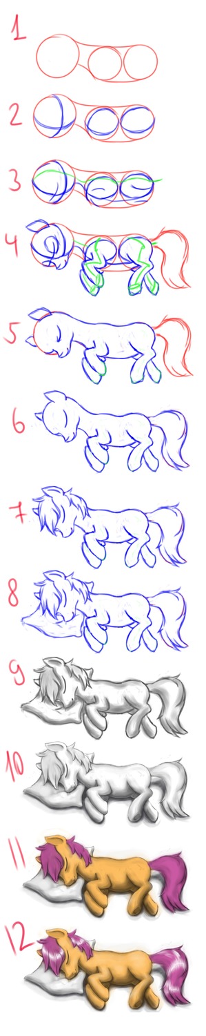 animal /bro/ cmc cutie_mark_crusaders filly guide mare my_little_pony my_little_pony:_friendship_is_magic my_little_pony_friendship_is_magic no_humans pegasus pony scootaloo simple_background sketch sleeping tagme tutorial wings