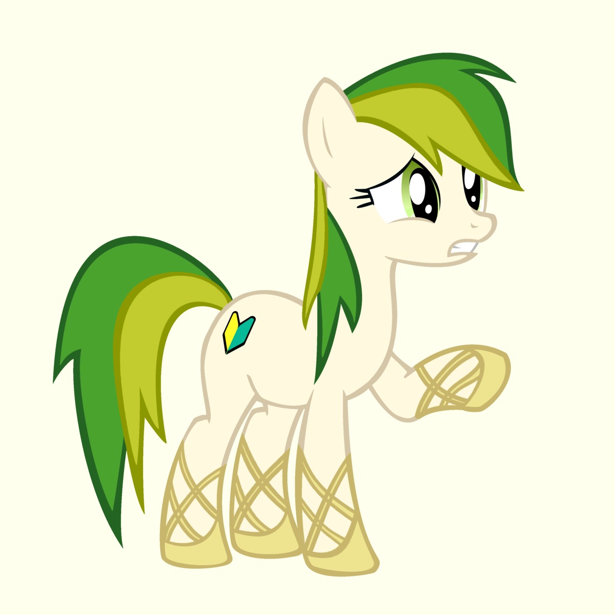animal /bro/ green_eyes has_child_posts highres iipony mare mascot multicolored_hair my_little_pony my_little_pony_friendship_is_magic no_humans pony reaction recolor simple_background transparent_background wakaba_colors wakaba_mark