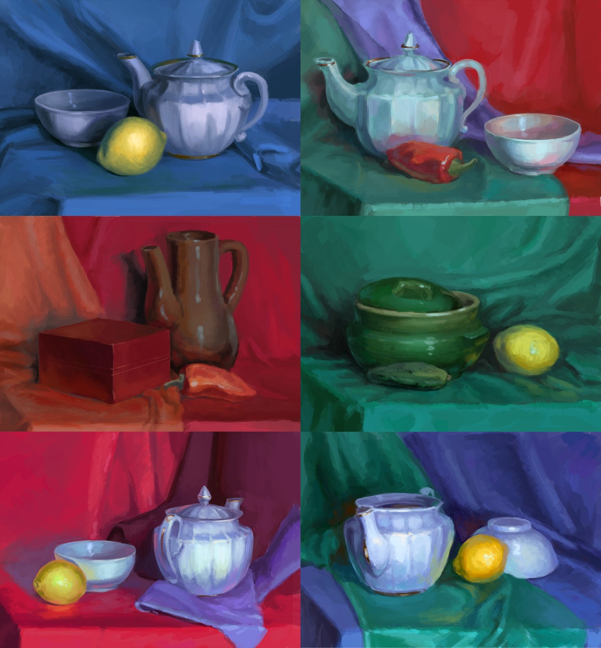 /an/ collage lemon no_humans realistic teapot