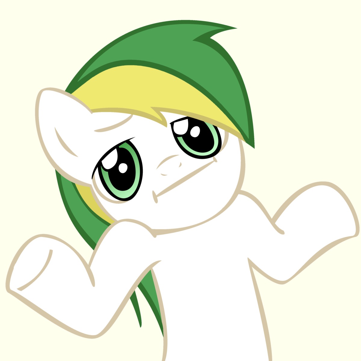 animal /bro/ dunno green_eyes highres iipony mare mascot multicolored_hair my_little_pony my_little_pony_friendship_is_magic no_humans pony reaction recolor simple_background transparent_background wakaba_colors