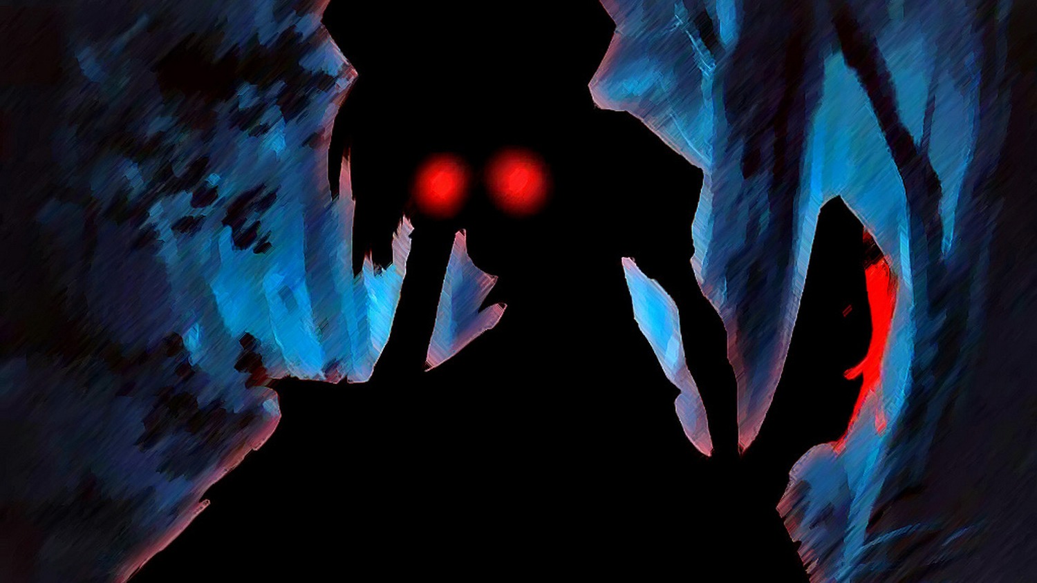dark eroge game_cg glowing_eyes highres higurashi_no_naku_koro_ni parody silhouette weapon