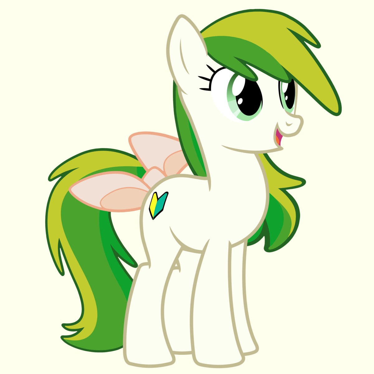animal /bro/ green_eyes highres iipony mare mascot multicolored_hair my_little_pony my_little_pony_friendship_is_magic no_humans pony recolor ribbon_on_tail simple_background transparent_background wakaba_colors wakaba_mark