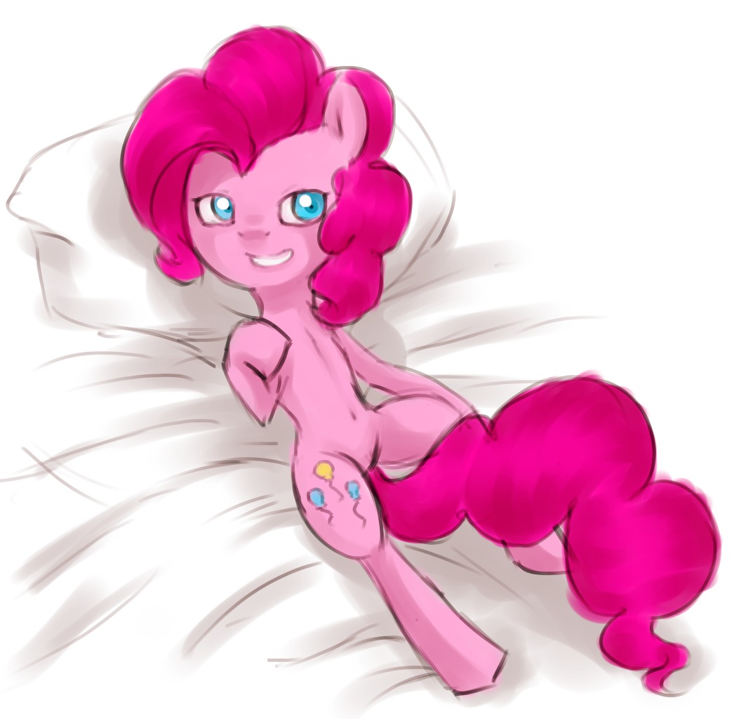 animal bed /bro/ lying my_little_pony no_humans pillow pinkie_pie pony