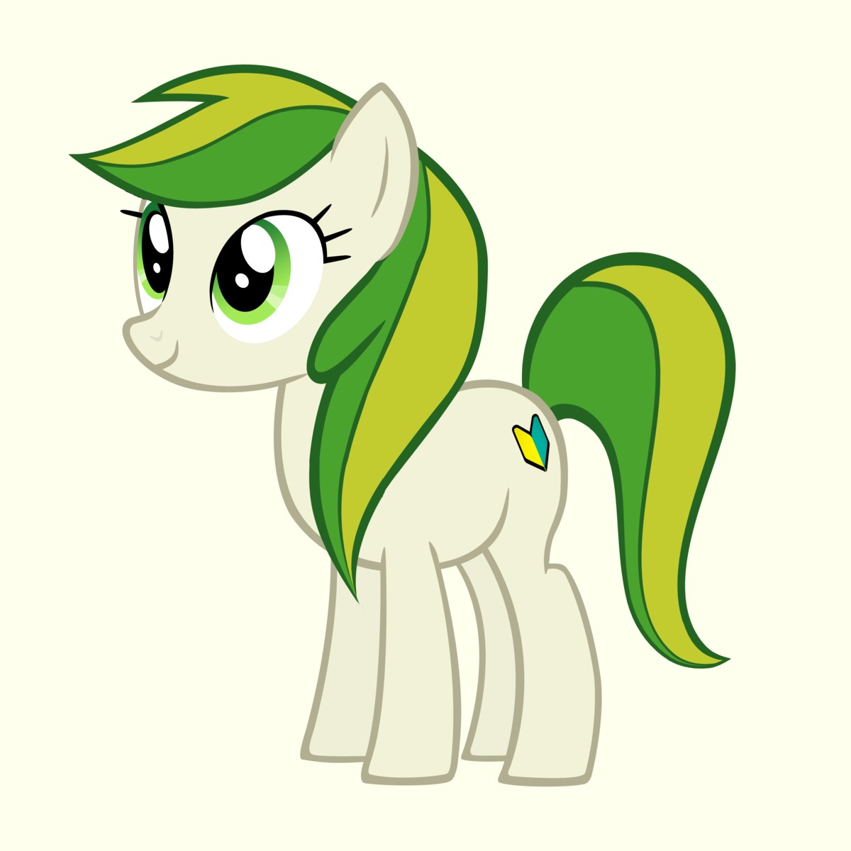 animal /bro/ green_eyes highres iipony mare mascot multicolored_hair my_little_pony my_little_pony_friendship_is_magic no_humans pony recolor simple_background transparent_background wakaba_colors wakaba_mark
