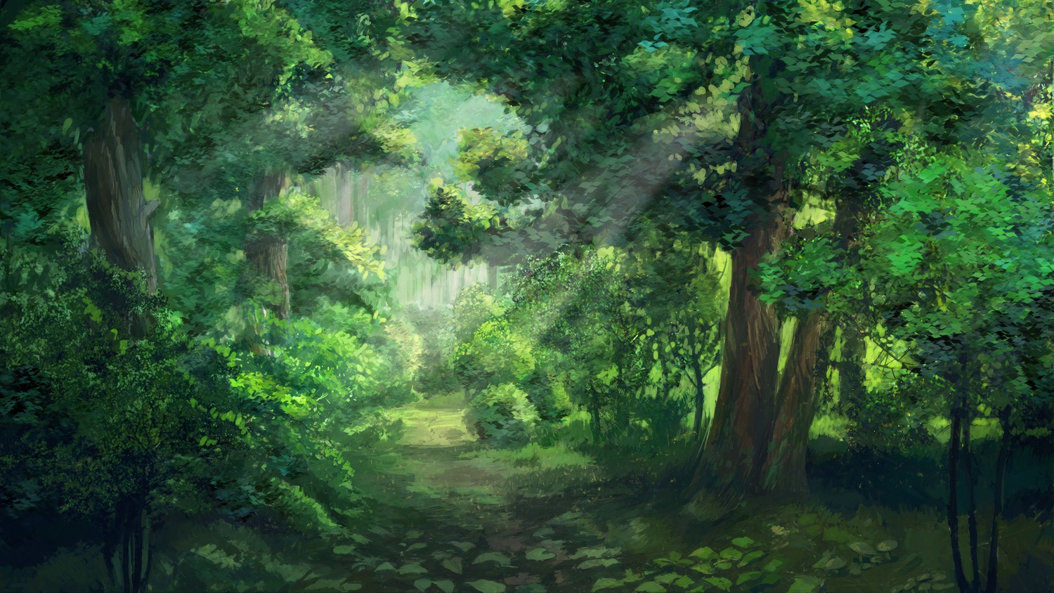 background eroge forest highres nature no_humans outdoors summer tree