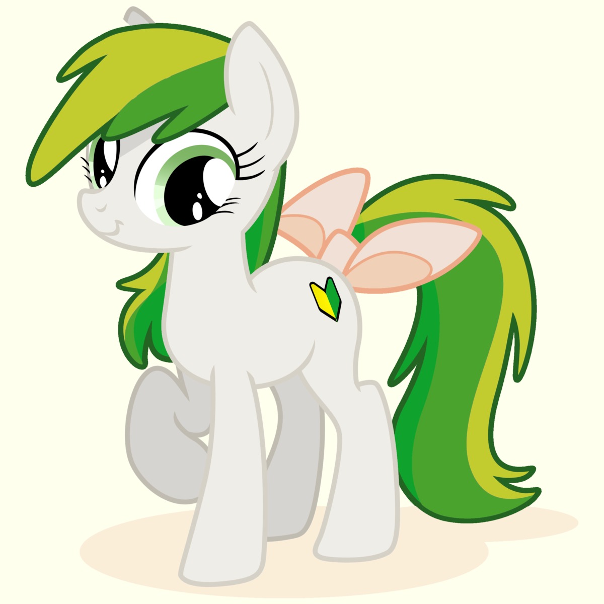 animal /bro/ green_eyes highres iipony mare mascot multicolored_hair my_little_pony my_little_pony_friendship_is_magic no_humans pony recolor ribbon_on_tail simple_background transparent_background wakaba_colors wakaba_mark