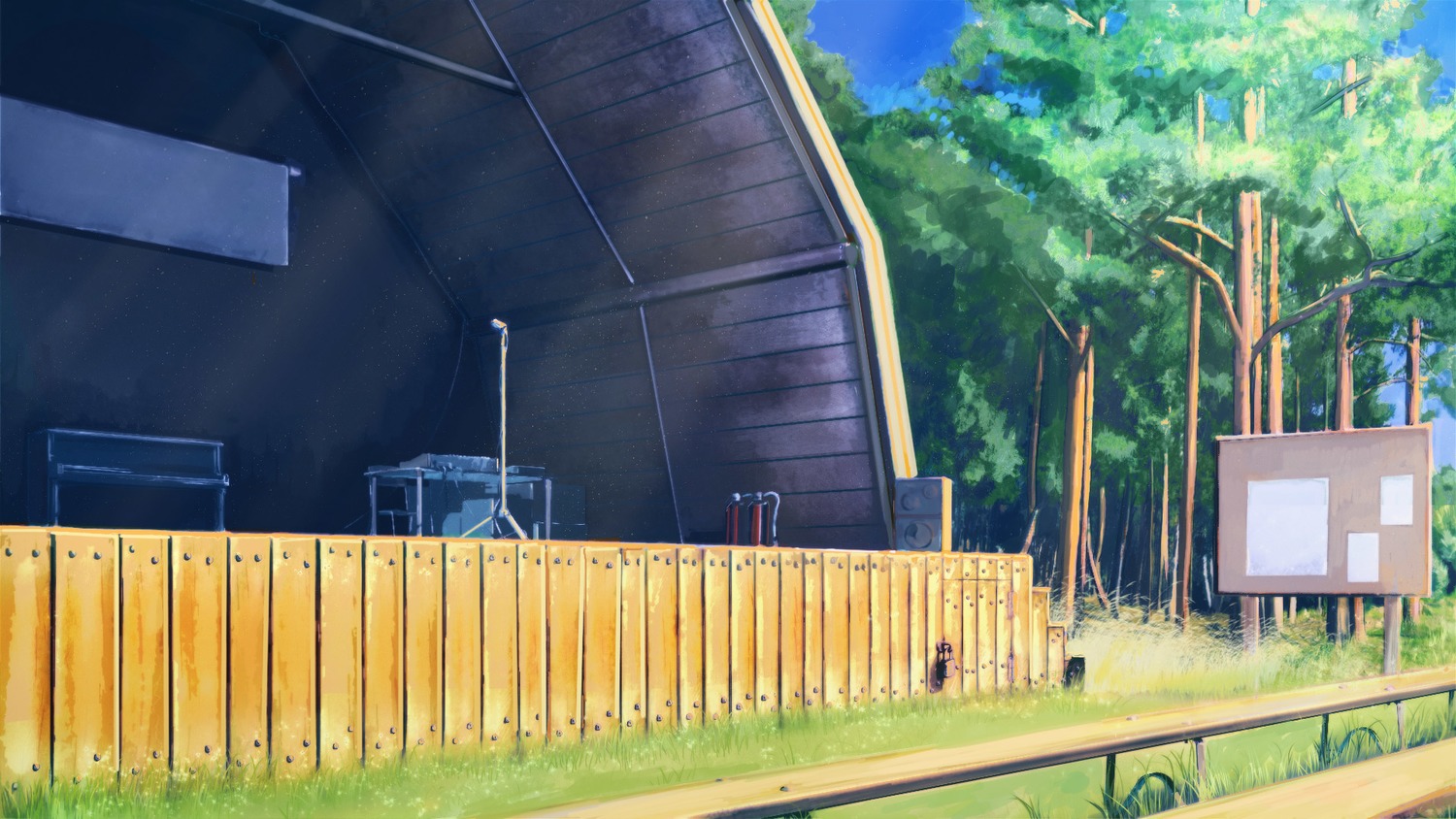 background eroge highres no_humans outdoors stage tree